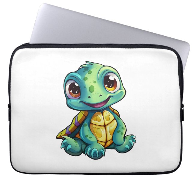 Funda Para Portátil ilustracion de tortuga personalizado (Frente)