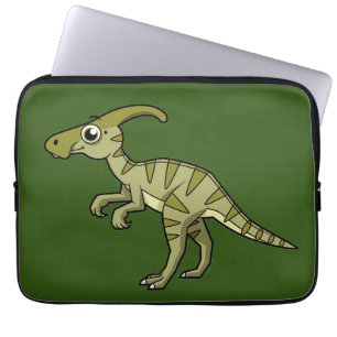 Funda Para Portátil Ilustracion De Un Dinosaurio Parasaurolophus. 3