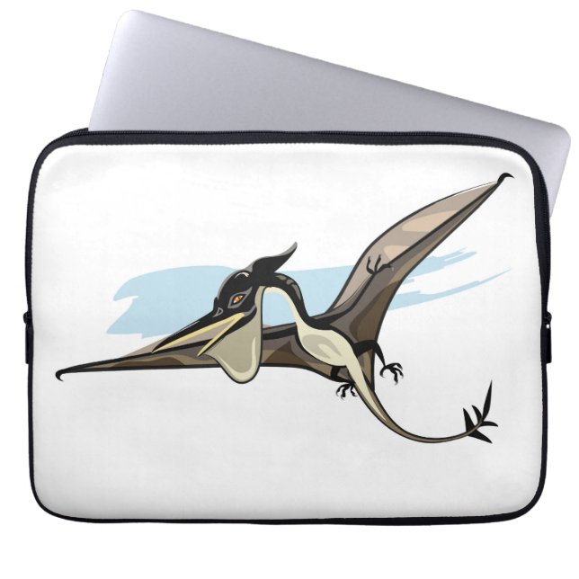 Funda Para Portátil Ilustracion De Un Dinosaurio Pteranodon. (Frente)