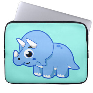 Funda Para Portátil Ilustracion De Un Dinosaurio Triceratops.