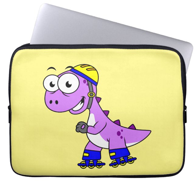 Funda Para Portátil Ilustracion De Un Rex Tirrannosaurus. (Frente)
