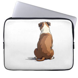 Funda Para Portátil Ilustración de vista trasera de Bulldog vintage Am