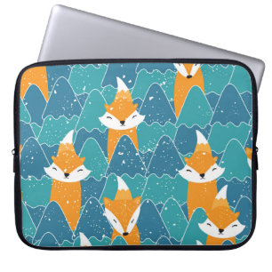 Funda Para Portátil Ilustracion de zorros de época