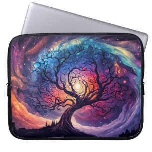 Funda Para Portátil Ilustracion del cielo nocturno de iluminación colo