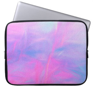 Funda Para Portátil Ilustracion digital con pincel azul pastel, pi