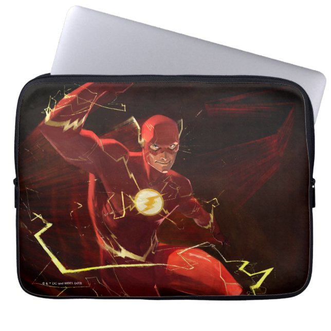 Funda Para Portátil Ilustracion flash de crisis infinita (Frente)