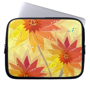 Funda Para Portátil Ilustracion floral moderno