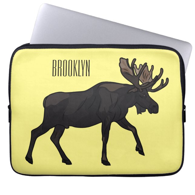 Funda Para Portátil Ilustracion Moose personalizado (Frente)