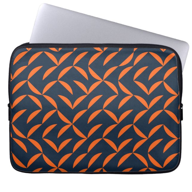 Funda Para Portátil ilustracion naranja, fresco, moderno y de moda (Frente)