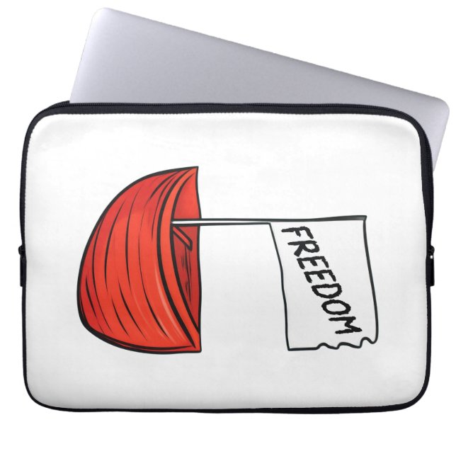 Funda Para Portátil Ilustracion Nautical Freedom Boat (Frente)