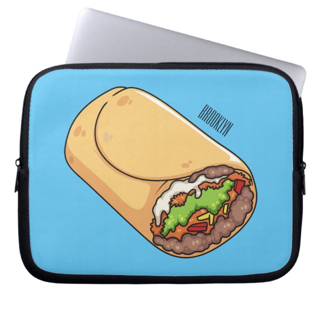 Funda Para Portátil Ilustracion personalizado Burrito (Frente)