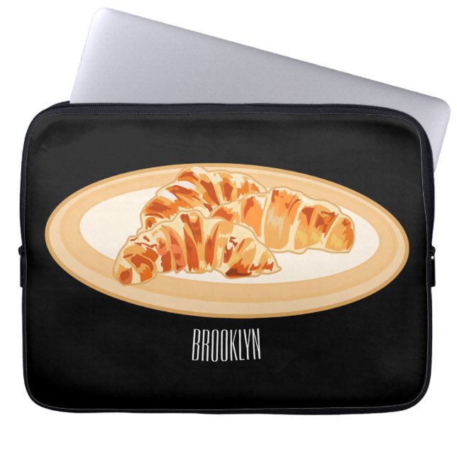 Funda Para Portátil Ilustracion personalizado croissant (Frente)