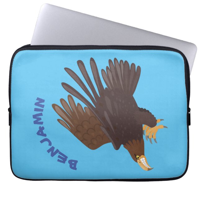 Funda Para Portátil Ilustracion personalizado de águila dorada diverti (Frente)