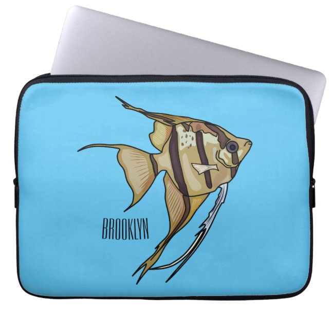 Funda Para Portátil Ilustracion personalizado de Angelfish (Frente)