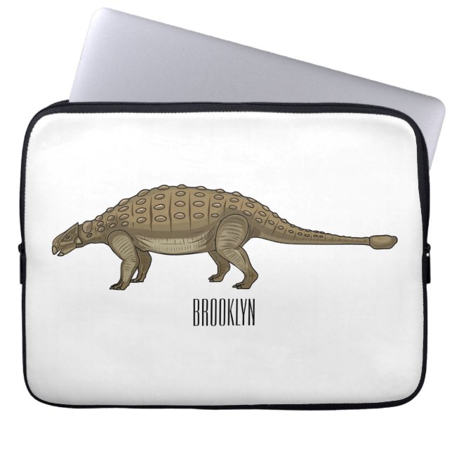 Funda Para Portátil Ilustracion personalizado de Ankylosaurus (Frente)