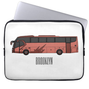 Funda Para Portátil Ilustracion personalizado de autobús
