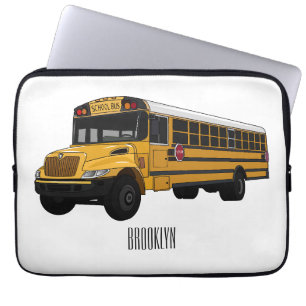Funda Para Portátil Ilustracion personalizado de autobús escolar