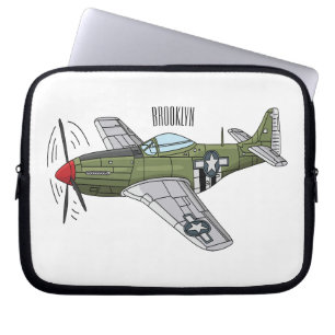 Funda Para Portátil Ilustracion personalizado de avión militar