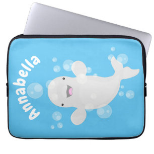 Funda Para Portátil Ilustracion personalizado de ballenas de la beluga