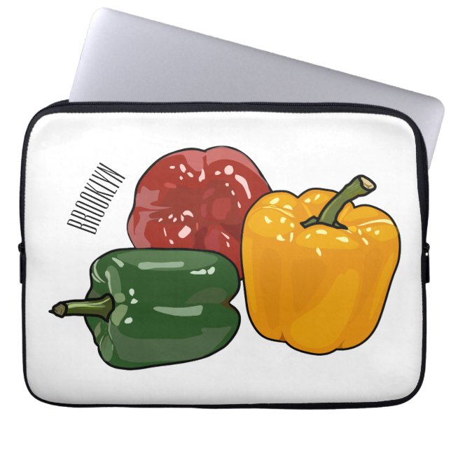 Funda Para Portátil Ilustracion personalizado de Capsicum (Frente)