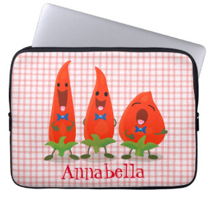 Funda Para Portátil Ilustracion personalizado de chiles cantantes