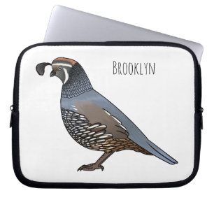 Funda Para Portátil Ilustracion personalizado de codorniz de Californi