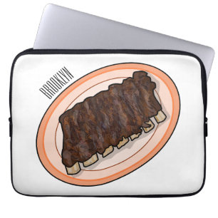 Funda Para Portátil Ilustracion personalizado de costillas cortas