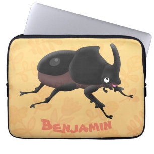 Funda Para Portátil Ilustracion personalizado de escarabajo rinoceront