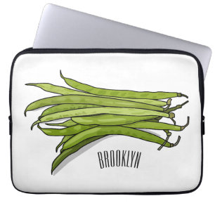 Funda Para Portátil Ilustracion personalizado de frijol verde