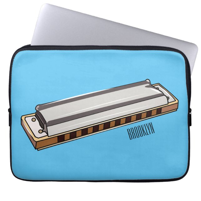 Funda Para Portátil Ilustracion personalizado de Harmonica (Frente)