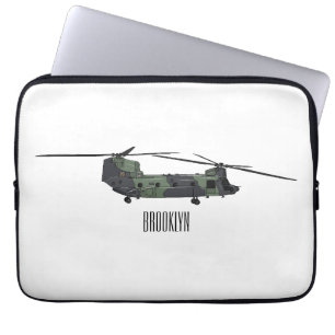 Funda Para Portátil Ilustracion personalizado de helicóptero del ejérc