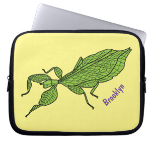 Funda Para Portátil Ilustracion personalizado de insectos de hoja verd