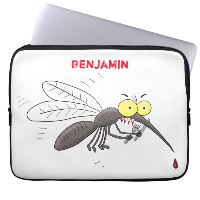 Funda Para Portátil Ilustracion personalizado de insectos de mosquitos (Frente)
