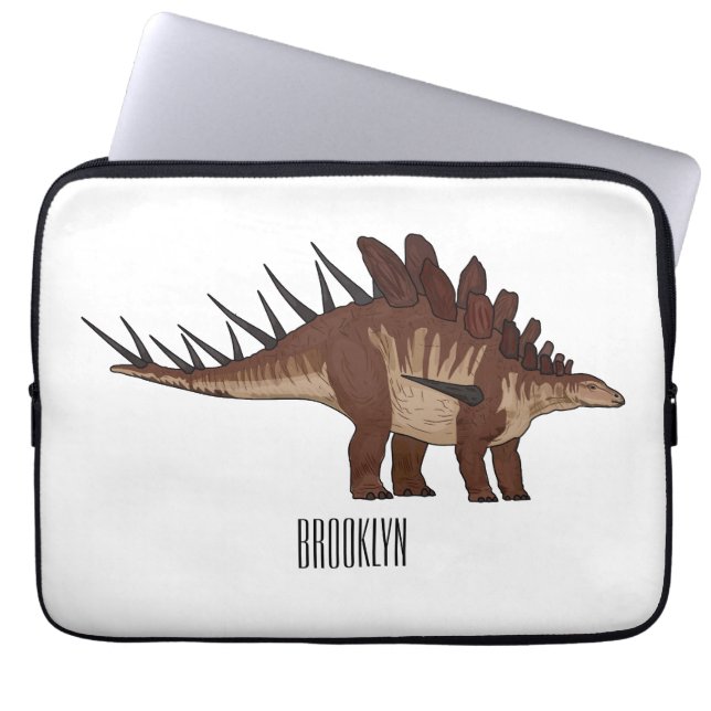 Funda Para Portátil Ilustracion personalizado de Kentrosaurus (Frente)