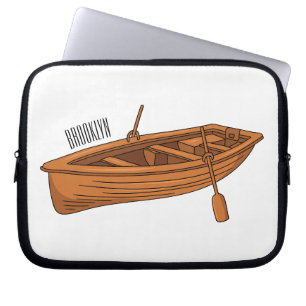Funda Para Portátil Ilustracion personalizado de lancha dorada