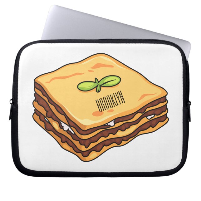 Funda Para Portátil Ilustracion personalizado de Lasagna (Frente)