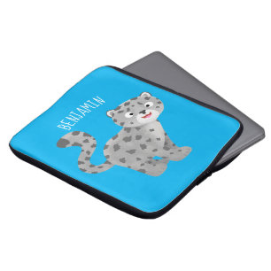 Funda Para Portátil Ilustracion personalizado de leopardo de las nieve