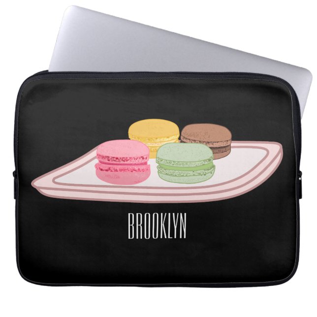 Funda Para Portátil Ilustracion personalizado de Macaron (Frente)