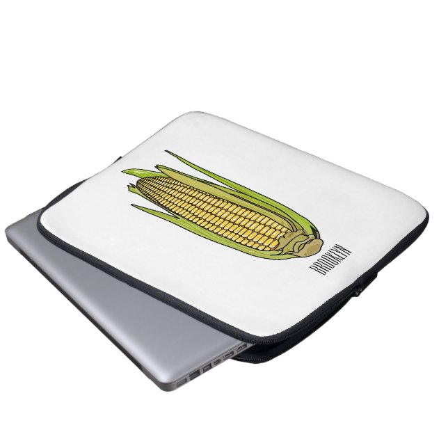 Funda Para Portátil Ilustracion personalizado de maíz (Inferior anverso)