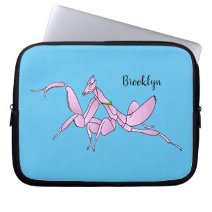 Funda Para Portátil Ilustracion personalizado de mantis orquídea
