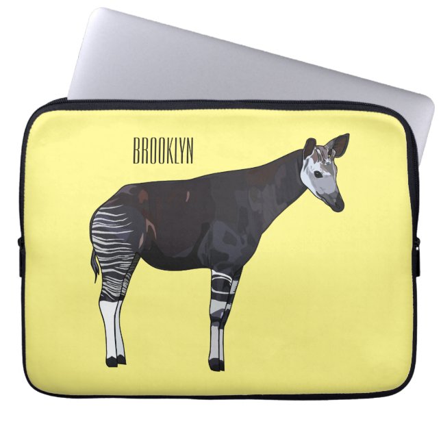 Funda Para Portátil Ilustracion personalizado de Okapi (Frente)