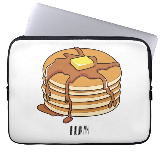 Funda Para Portátil Ilustracion personalizado de panqueques (Frente)