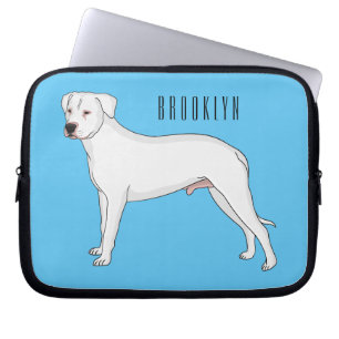 Funda Para Portátil Ilustracion personalizado de perro argentino Dogo