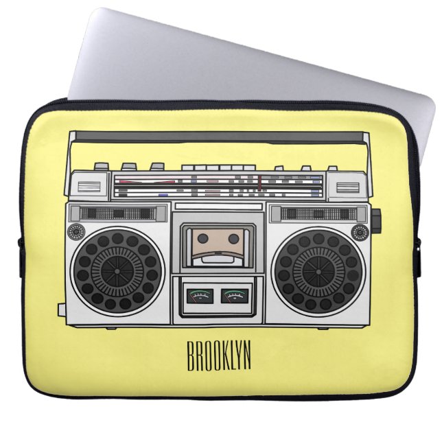 Funda Para Portátil Ilustracion personalizado de radio (Frente)