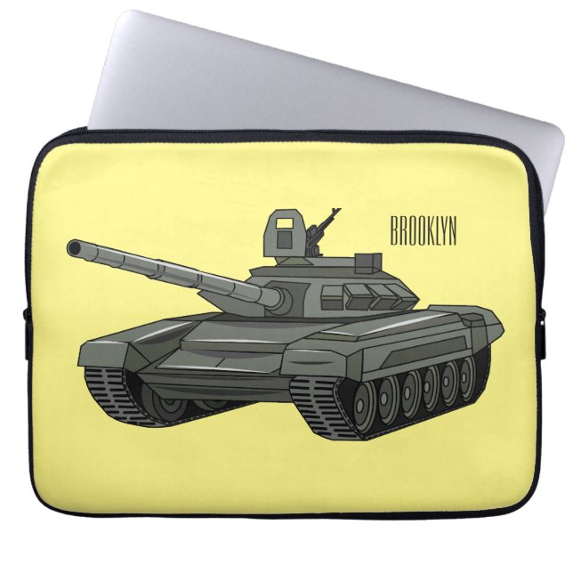 Funda Para Portátil Ilustracion personalizado de tanques (Frente)