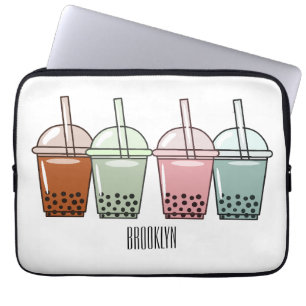 Funda Para Portátil Ilustracion personalizado de té de burbujas