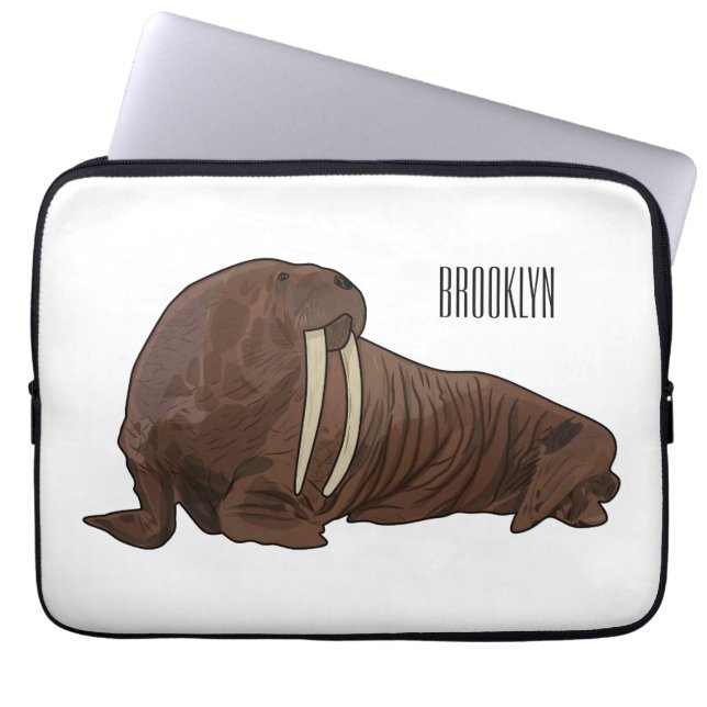 Funda Para Portátil Ilustracion personalizado de Walrus (Frente)