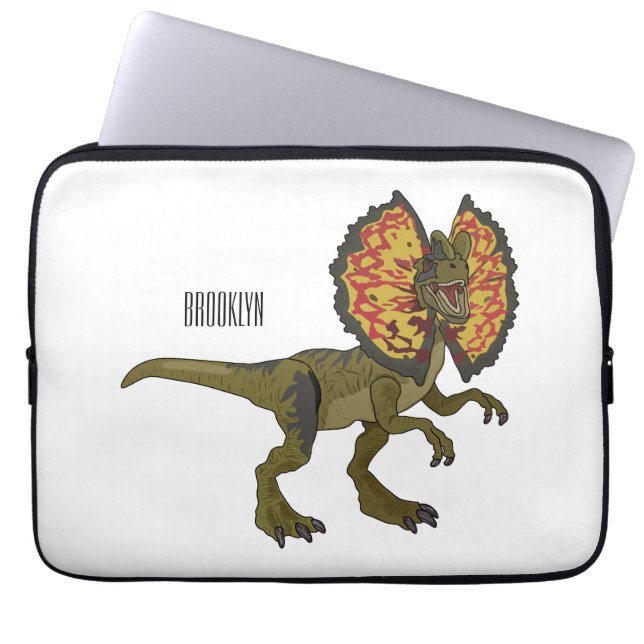 Funda Para Portátil Ilustracion personalizado Dilophosaurus (Frente)