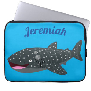 Funda Para Portátil Ilustracion personalizado feliz de tiburón ballena