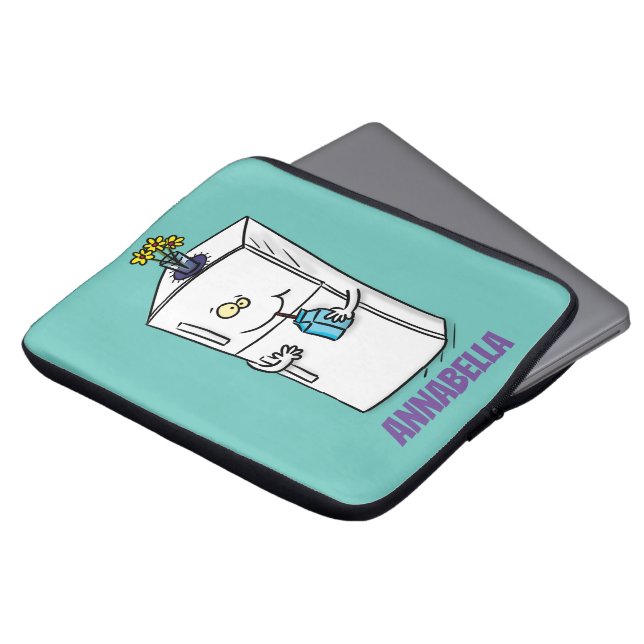 Funda Para Portátil Ilustracion personalizado frigorífico divertido (Superior anverso)